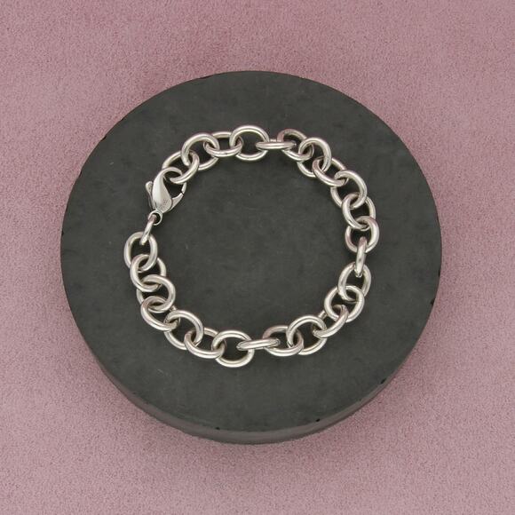 james avery sterling silver medium classic cable charm chain bracelet size 7.5in - Picture 1 of 3